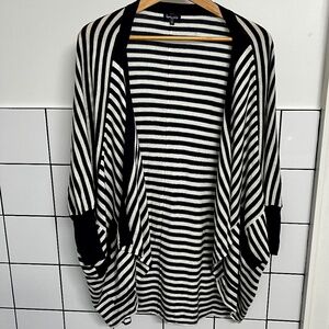 Splendid Open front Cocoon Striped Cardigan